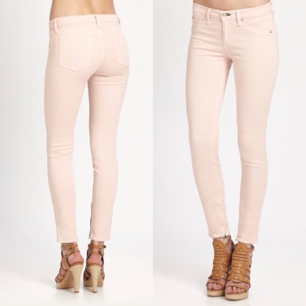 Rag & Bone Dusty Pink Zipper Jeans